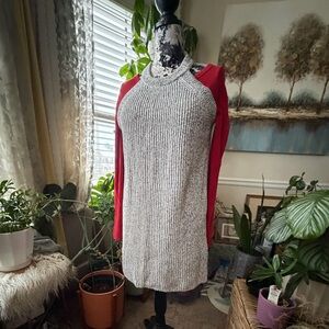EUC Xhilaration Women’s Gray & Ivory Knit Dress